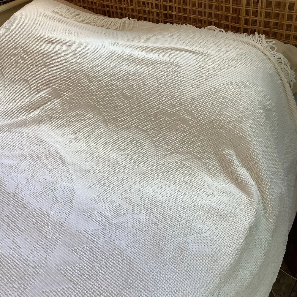 Vintage Continental By Normandy Chenille Bedspread Bed Coverlet